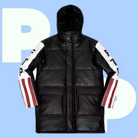 FTP Made In Hell Leather Hooded Puffer (Medium) - Picture 2 of 2